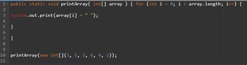 Passing Array to Methods