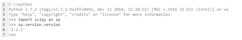 Check the Version of Scipy